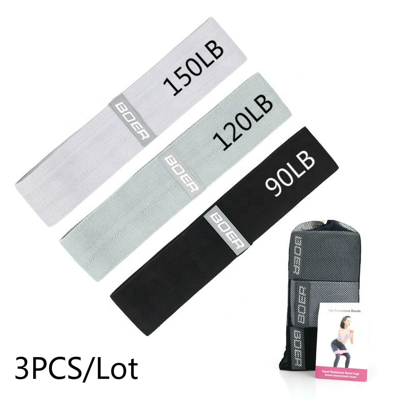 Yoga Fitness Resistance Band - 남녀공용 패브릭 저항 밴드 세트, 탄성