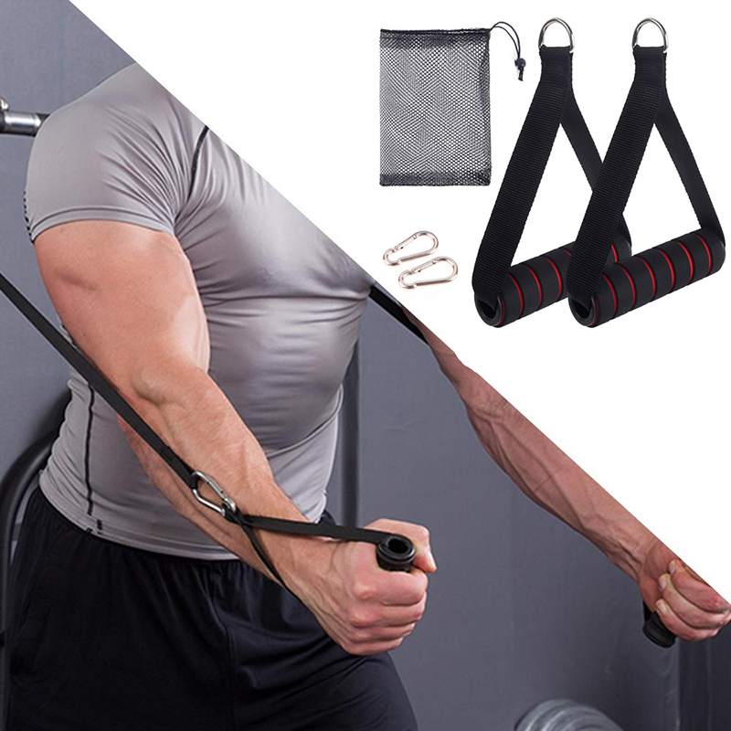 Yoga Fitness Resistance Band - 【F】견고한 케이블 머신 손잡이, D형 고리가