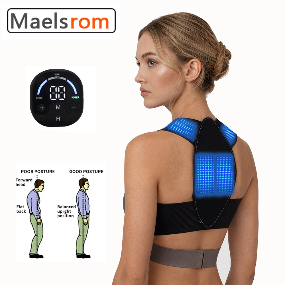 Posture Corrector Back - 남녀용 EMS 자세 교정 벨트, 등굽음