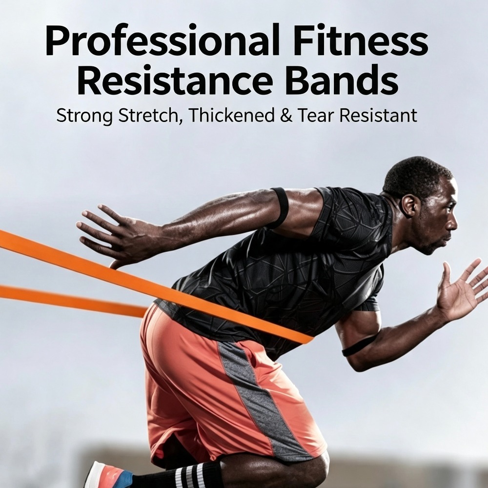 Yoga Fitness Resistance Band - 두꺼운 저항 루프 밴드, 25-65LBS 탄성