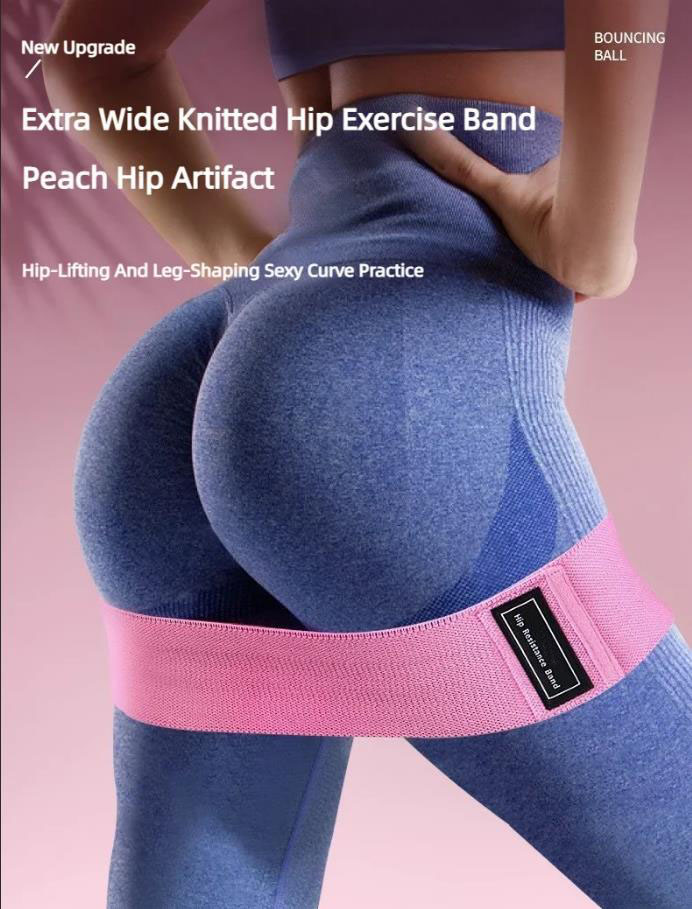 Yoga Fitness Resistance Band - 3개 세트 패브릭 저항 힙 부티