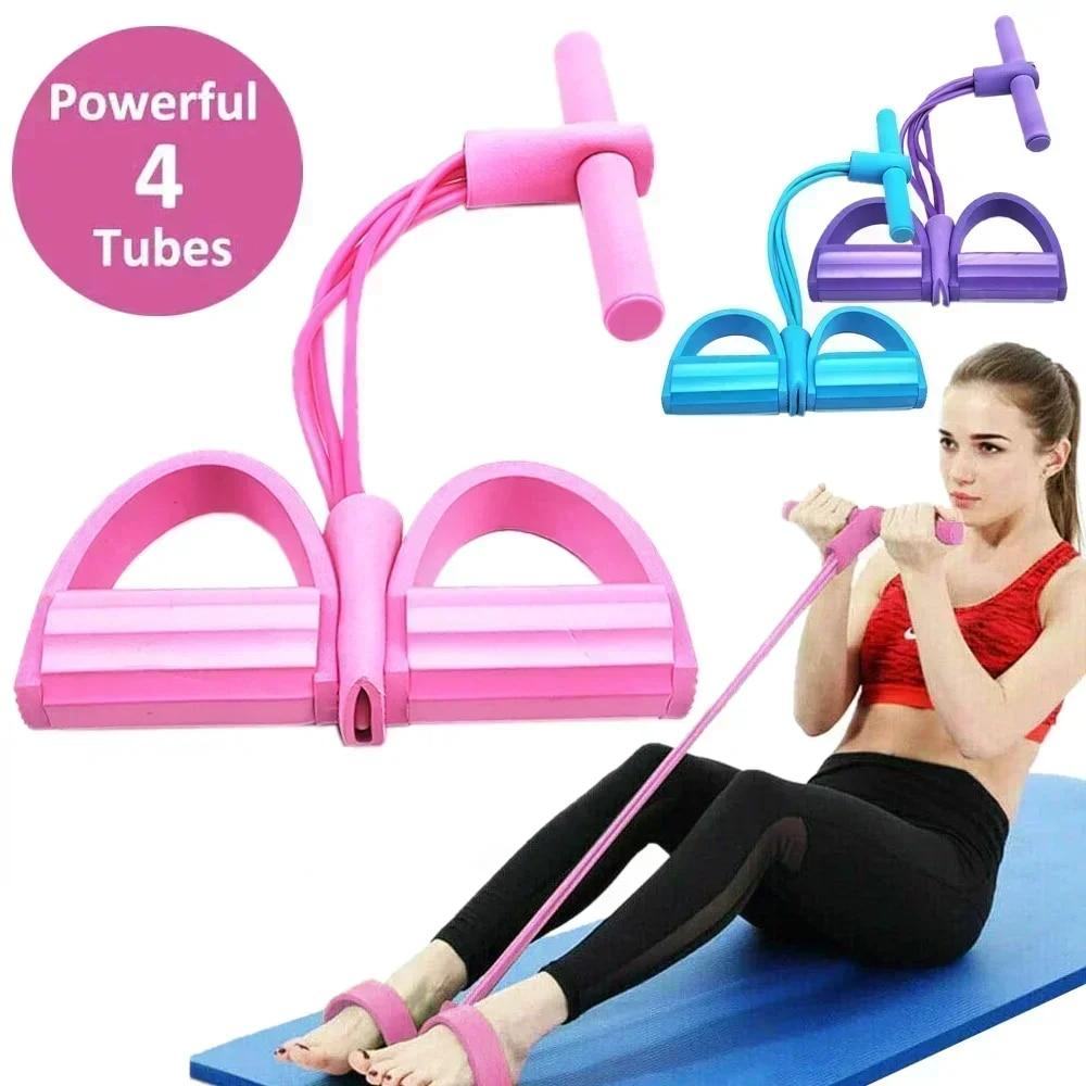 Yoga Fitness Resistance Band - 4/6 레벨 저항 밴드 미끄럼 방지