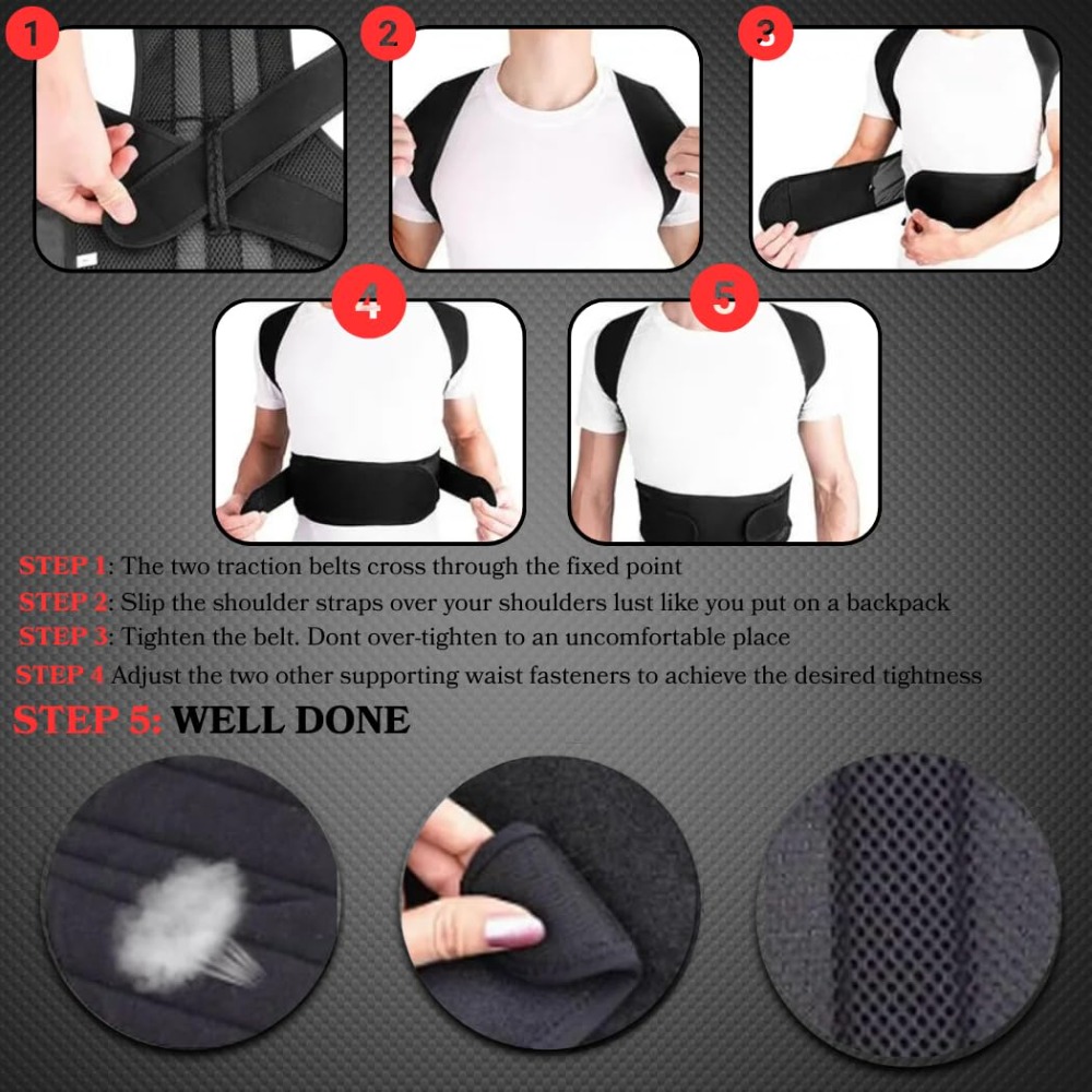 남녀공용 자세 교정기 |   조절 가능한 허리 및 상부 - Posture Corrector Back 리뷰 및 가격