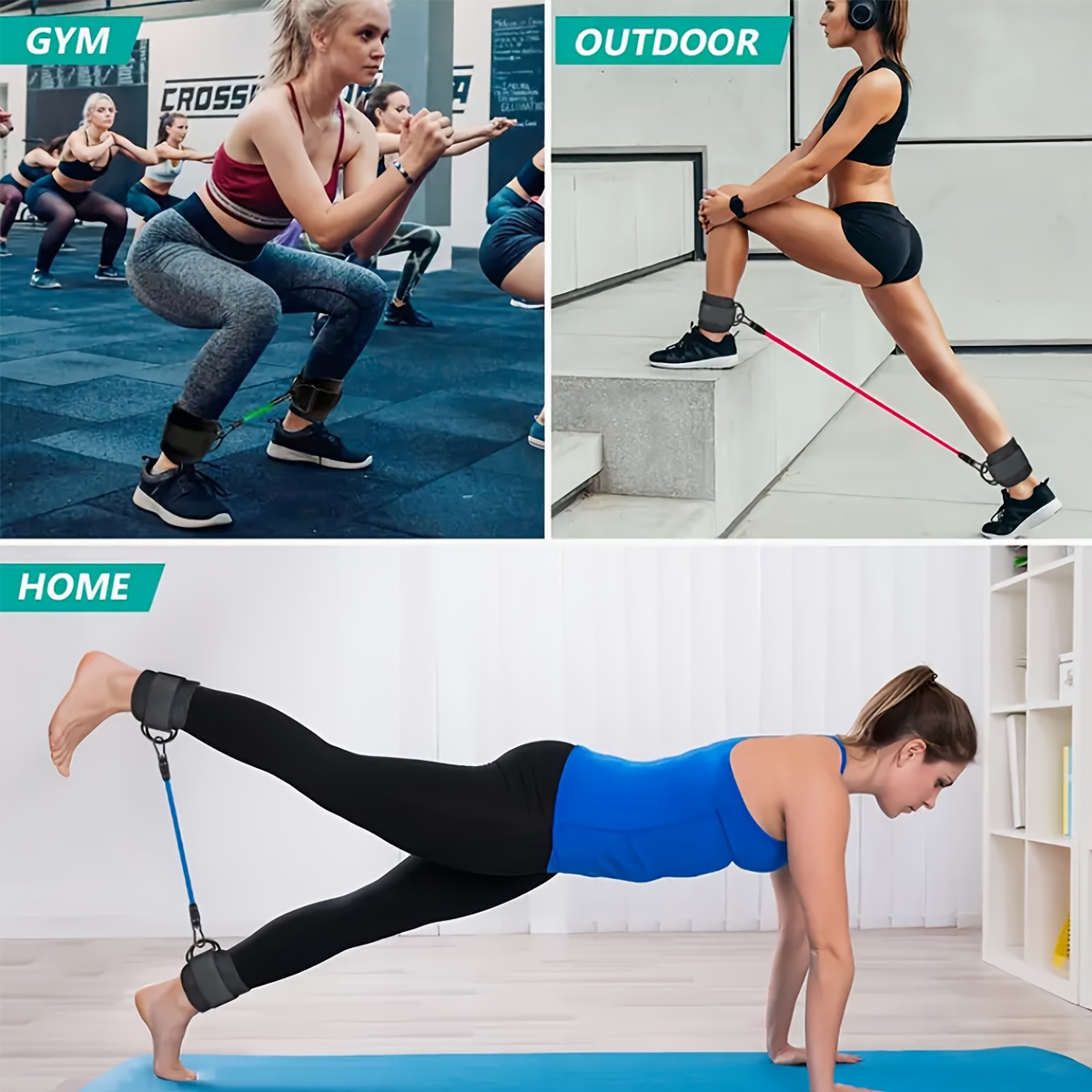 5피스 발목 저항 밴드 세트 근력 운동, 요가, 피트니 - Yoga Fitness Resistance Band 리뷰 및 가격