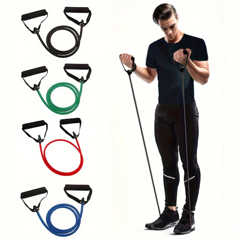 가정 운동 및 근력 훈련을 위한 손잡이가 있는 4단계  - Yoga Fitness Resistance Band 리뷰 및 가격
