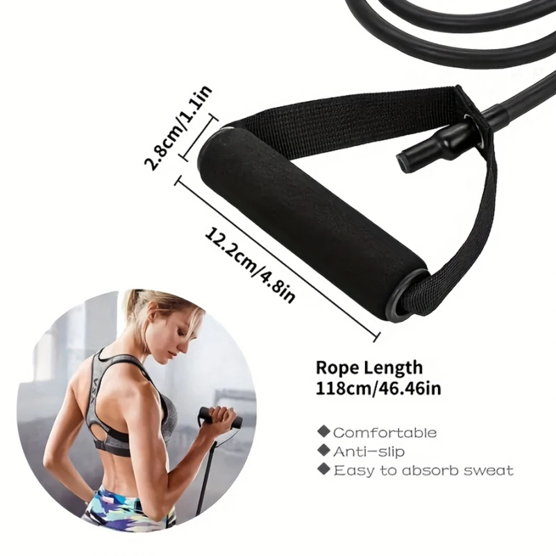 가정 운동 및 근력 훈련을 위한 손잡이가 있는 4단계  - Yoga Fitness Resistance Band 리뷰 및 가격