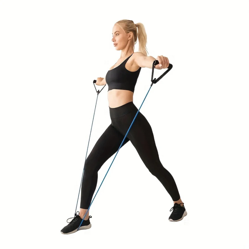 가정 운동 및 근력 훈련을 위한 손잡이가 있는 4단계  - Yoga Fitness Resistance Band 리뷰 및 가격