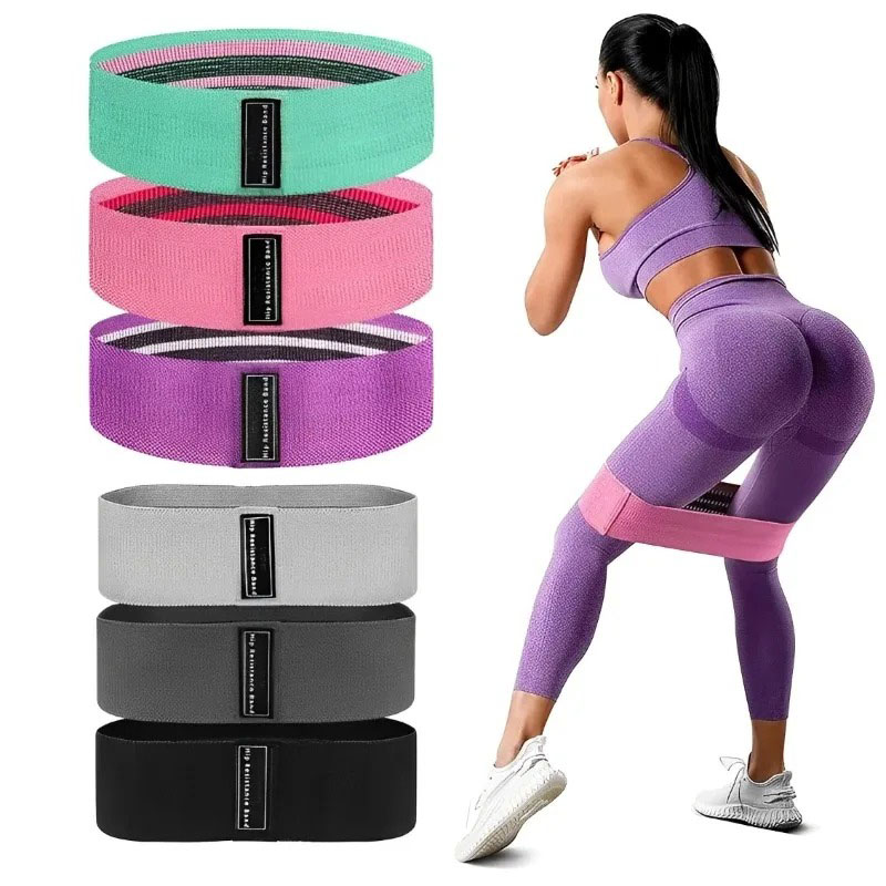 3개 세트 패브릭 저항 힙 부티 밴드, 엉덩이 허벅지  - Yoga Fitness Resistance Band 리뷰 및 가격